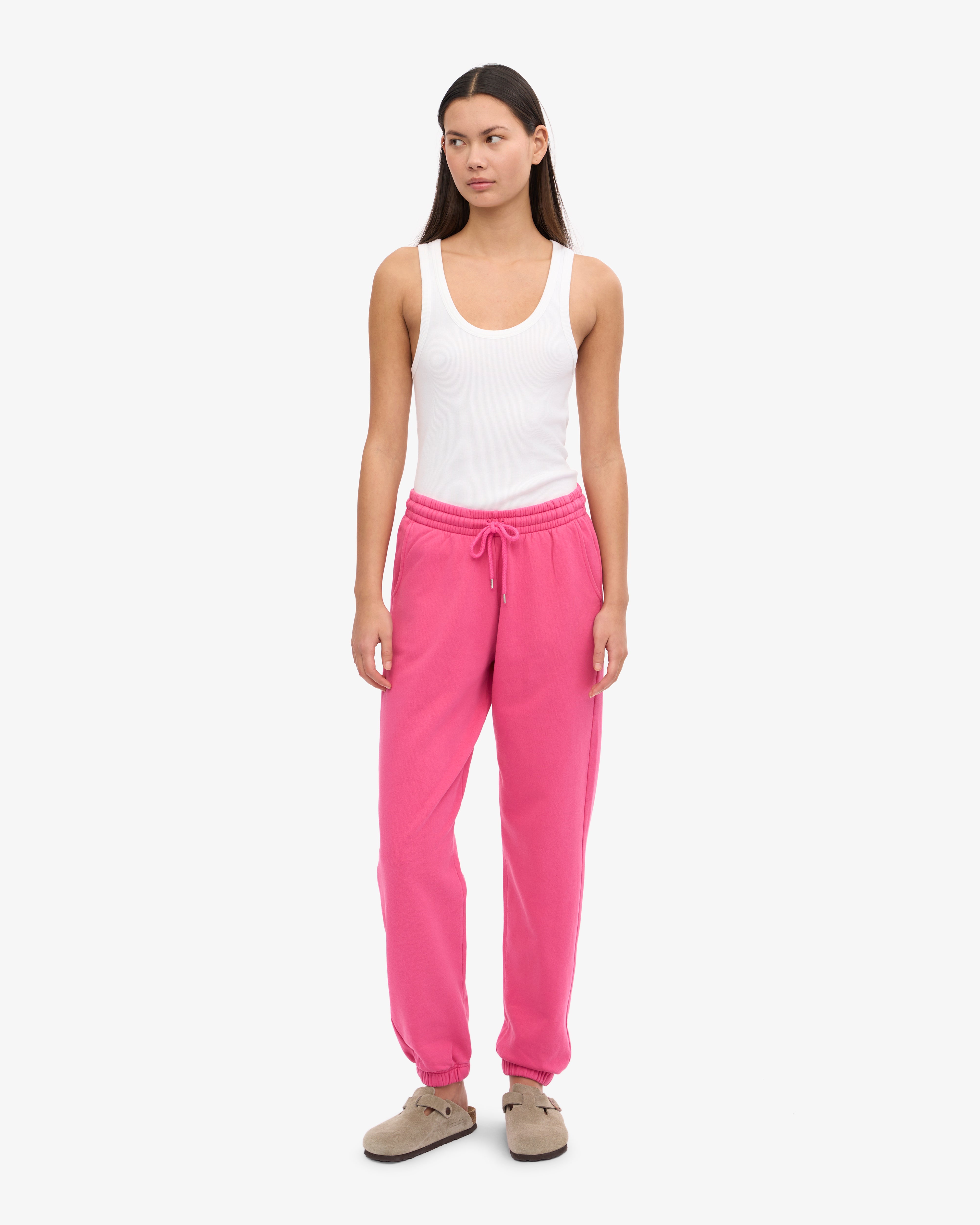 Organic Cotton Sweatpants for Women - Soft & Comfortable Lounge Pants in Bubblegum Pink - Perfect for Yoga, Running & Casual Wear