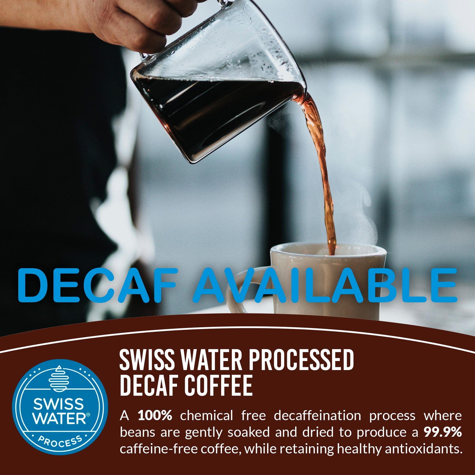 Premium Bavarian Chocolate SWP Decaf Whole Bean Coffee - 1 lb FlavorSeal Vacuum Bag for Rich, Smooth Taste | Perfect for After-Dinner Relaxation & Gift Giving