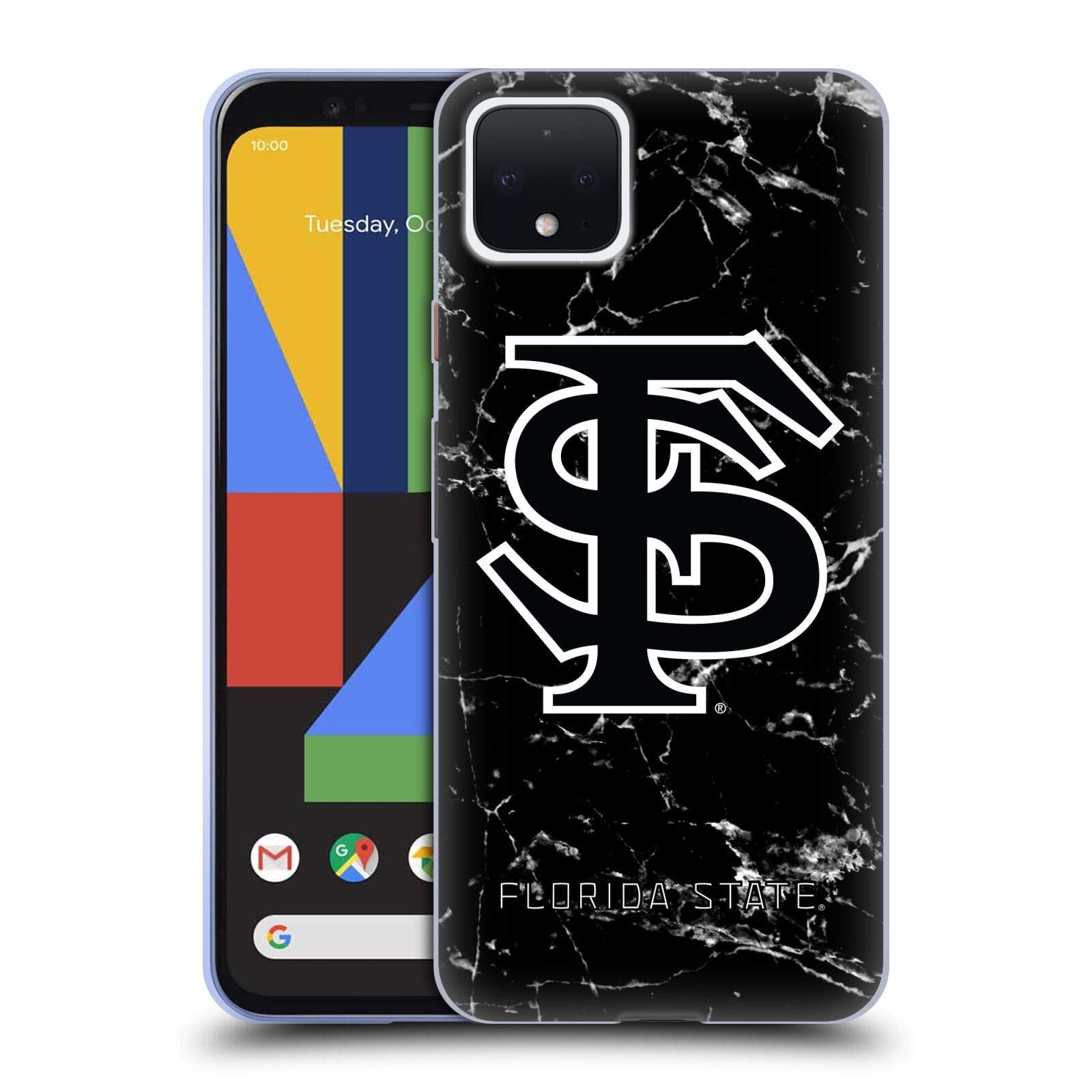 FSU Marble Soft Gel Case for Google Pixel 4 - College Style Protection