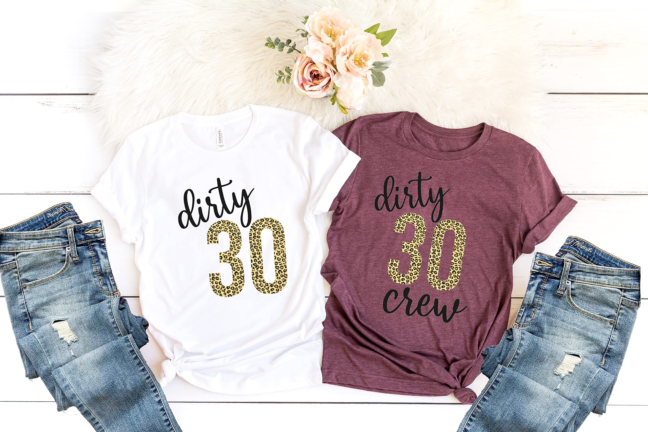 30th Birthday Shirts for Women - Funny Dirty 30 Matching Party Tops, Birthday Squad Gift Idea | Perfect for 30th Birthday Celebrations, Girls' Night Out & Themed Parties