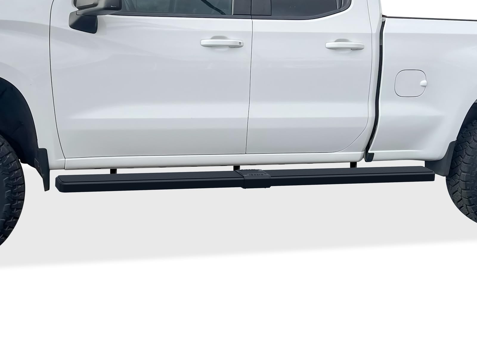 APS 6in Wheel to Wheel Running Boards Compatible with Chevy Silverado & GMC Sierra 1500 2019-2025 Extended Cab 6.5ft Bed | 2500/3500 2020-2025 (Excludes 2019 1500 LD) | Heavy Duty Steel Side Steps - Perfect for Off-Roading, Truck Access & Enhanced Vehicle Style