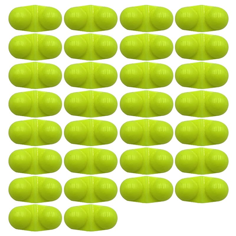 30Pcs Double Rattles Beads with Bells - Fishing Attractor Accessories for Lures & Baits - Enhance Your Fishing Experience in Lakes, Rivers, and Ocean Waters