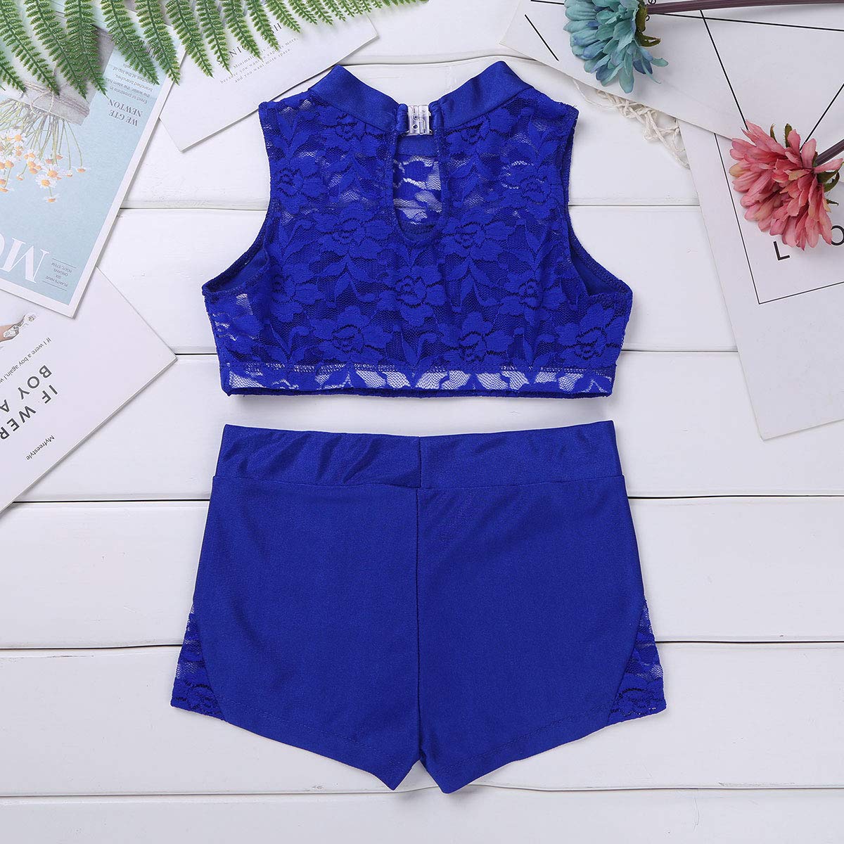 Girls' Sports Bra and Shorts Set - Breathable Workout Outfit for Gymnastics, Ballet, Dance, Yoga & Swimming | Perfect for Active Kids' Sports and Playtime