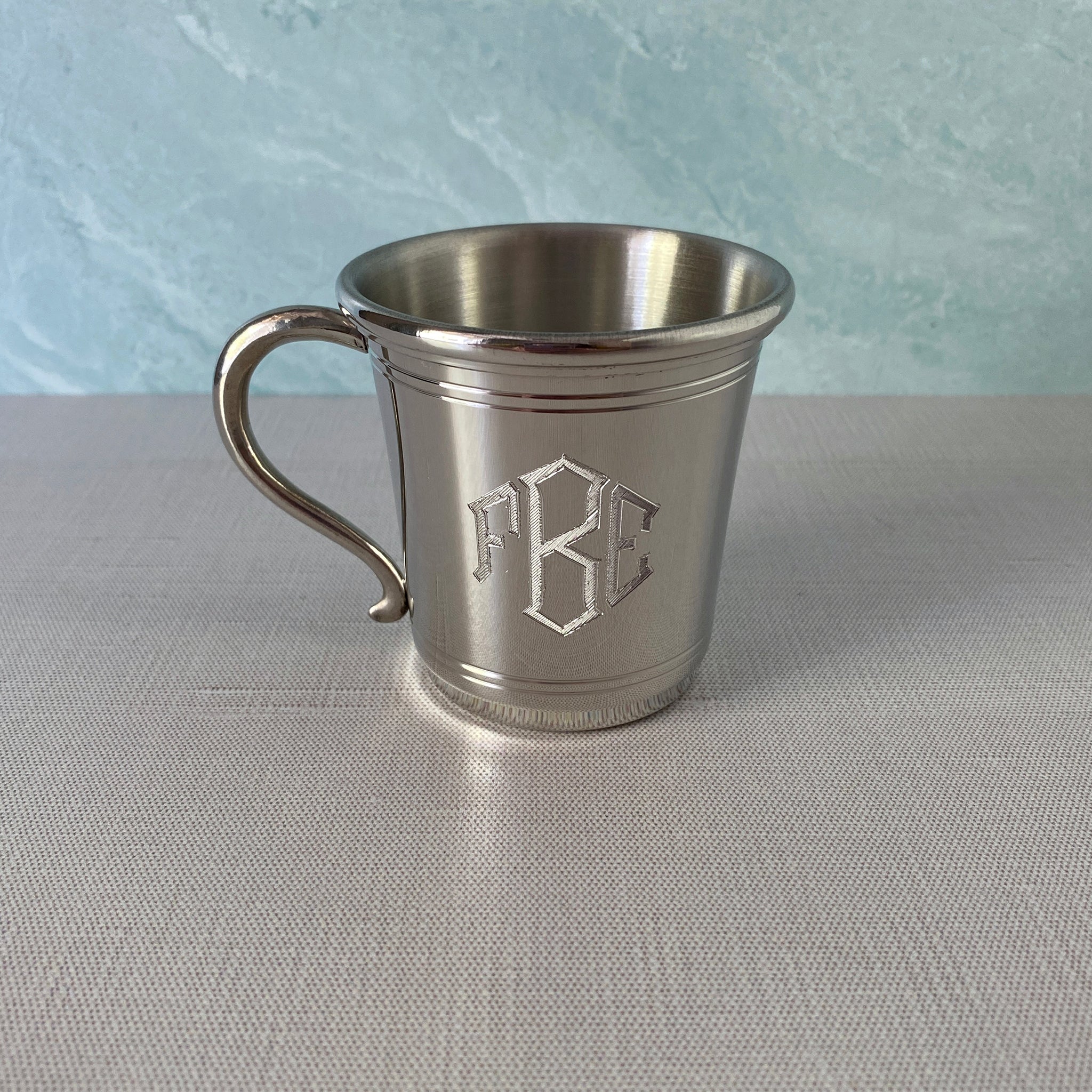 Antique Pewter Carolina Baby Cup - Engraved Keepsake for Christening, Baptism & First Birthday Gifts - Perfect for Baby Showers & Family Heirlooms