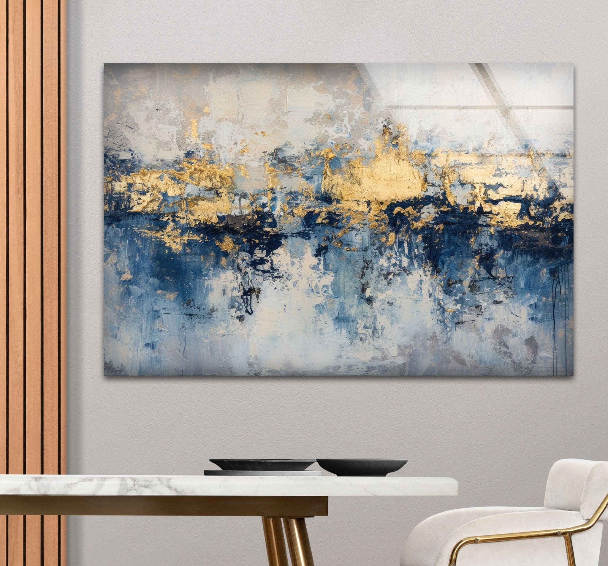 Abstract Earth Tone Glass Wall Art - Handmade Modern Home Decor for Living Room, Bedroom & Office