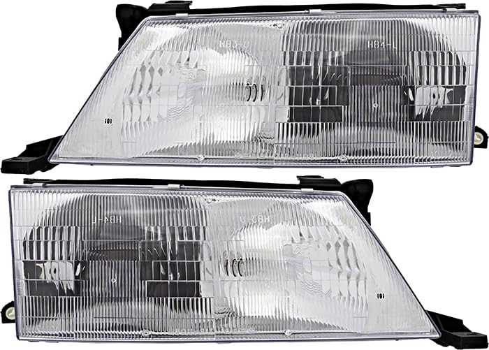 Toyota Avalon Headlights Replacement Set - Halogen Lamps for Driver & Passenger Side (1995-1997 Models) | Perfect for Night Driving & Road Safety Upgrades