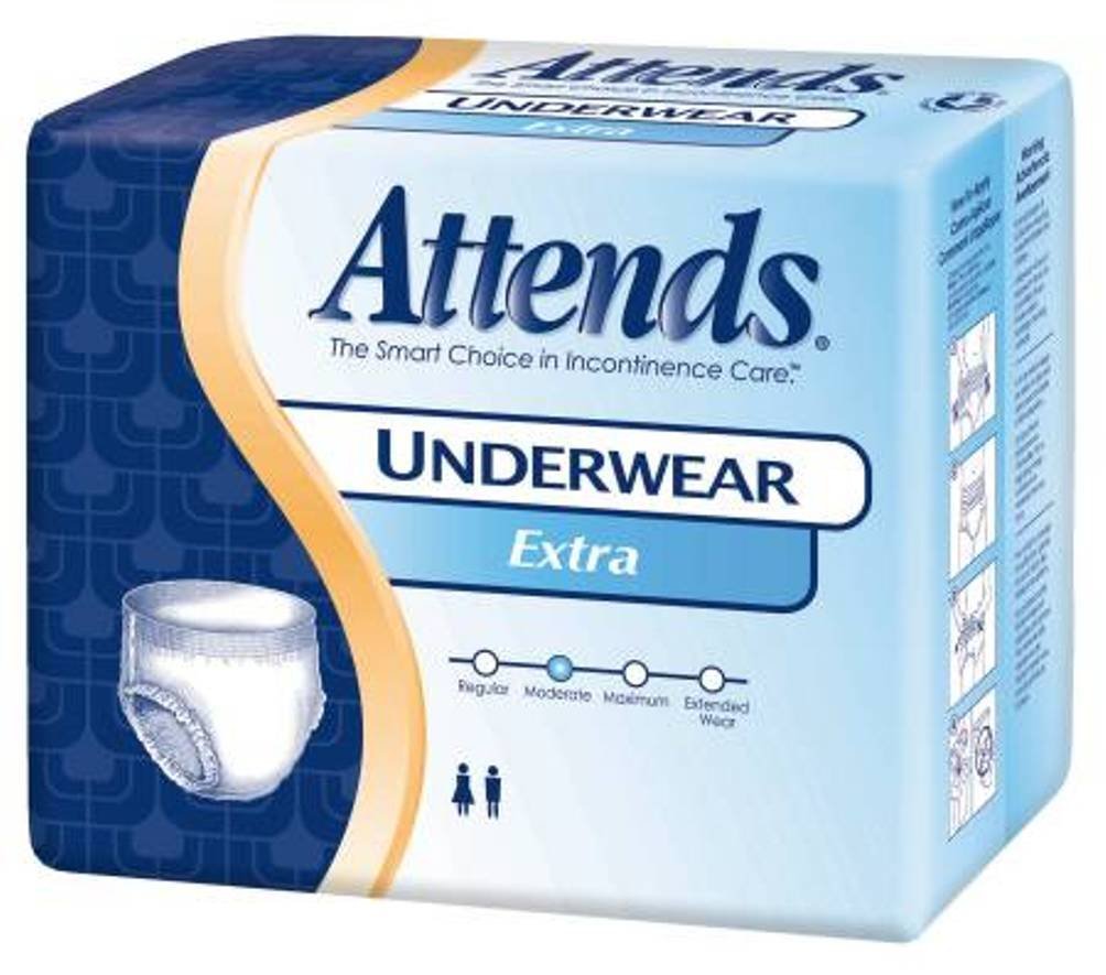 Attends Bariatric Protective Underwear 2X-Large (Up to 90 Inches) - 12 Count per Bag | High Absorbency Incontinence Briefs for Adults | Comfortable & Disposable for Overnight Protection & Active Lifestyles