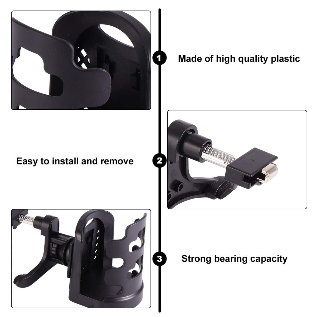 Garneck 1-Piece Car Cup Holder with Phone Stand - Insulated Beverage Container for Hot & Cold Drinks - Perfect for Road Trips, Commuting and Office Use