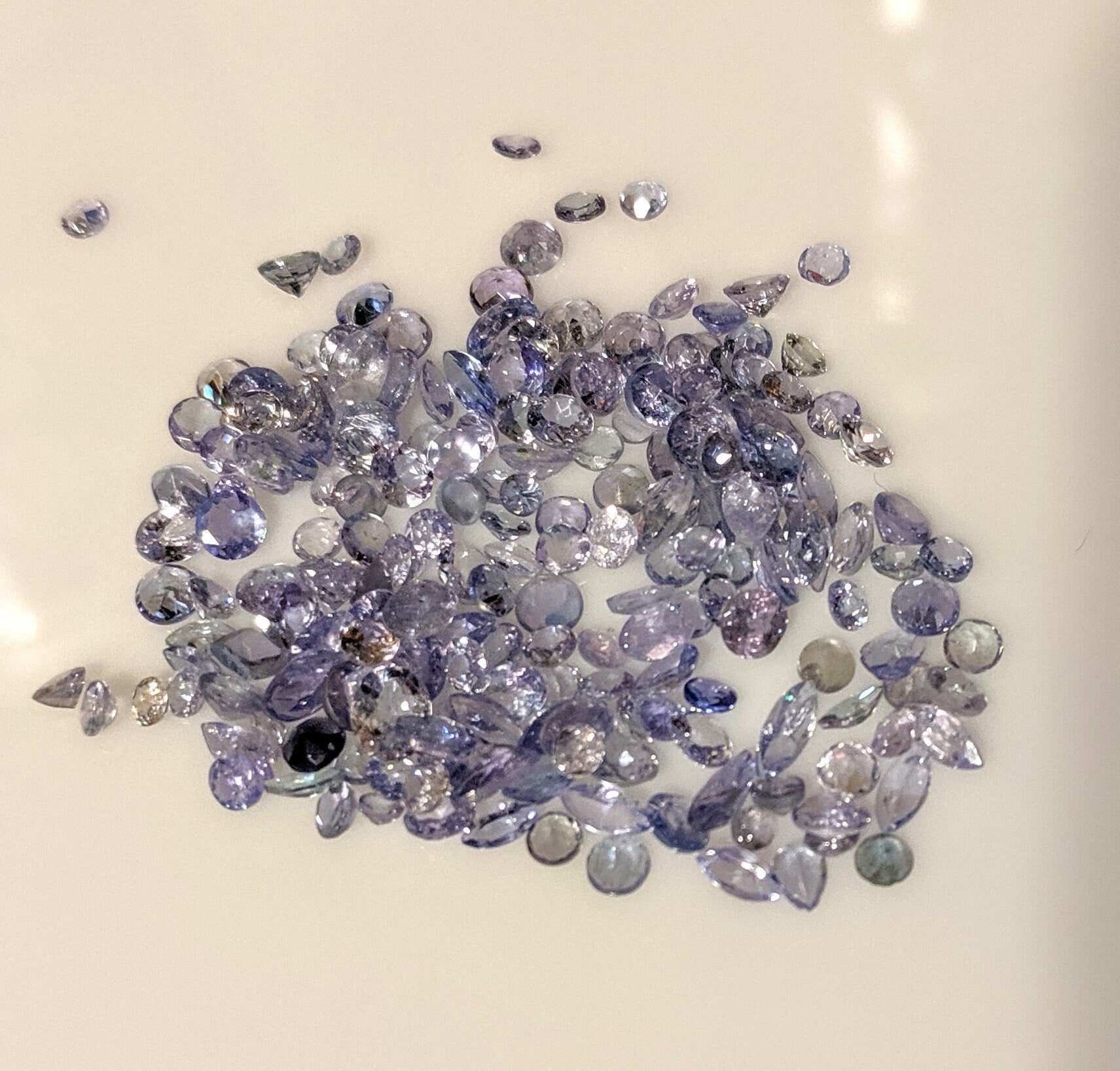 Natural Blue Tanzanite Gemstones - 10ct Mixed Lot (VVS/VS Clarity, Marquise/Round/Pear Cut, 2mm-4mm) for Jewelry Making, Engagement Rings & DIY Craft Projects