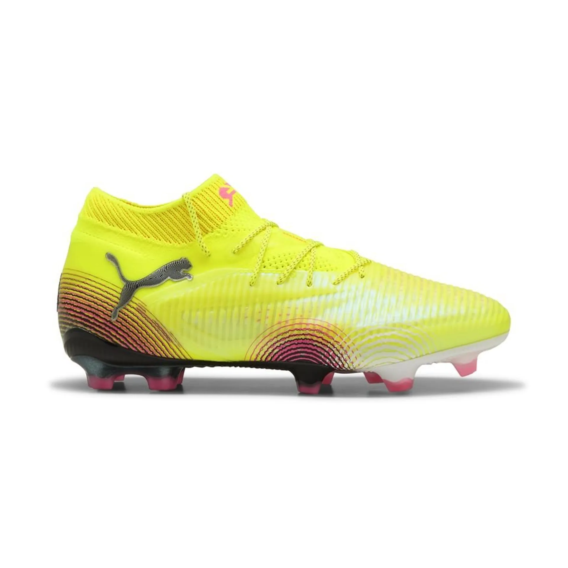 Puma Future 8 Ultimate FG Football Boots for Men - Yellow Alert/Black/Sun Struck - Lightweight Soccer Cleats with Grip Control - Perfect for Turf Matches & Training Sessions