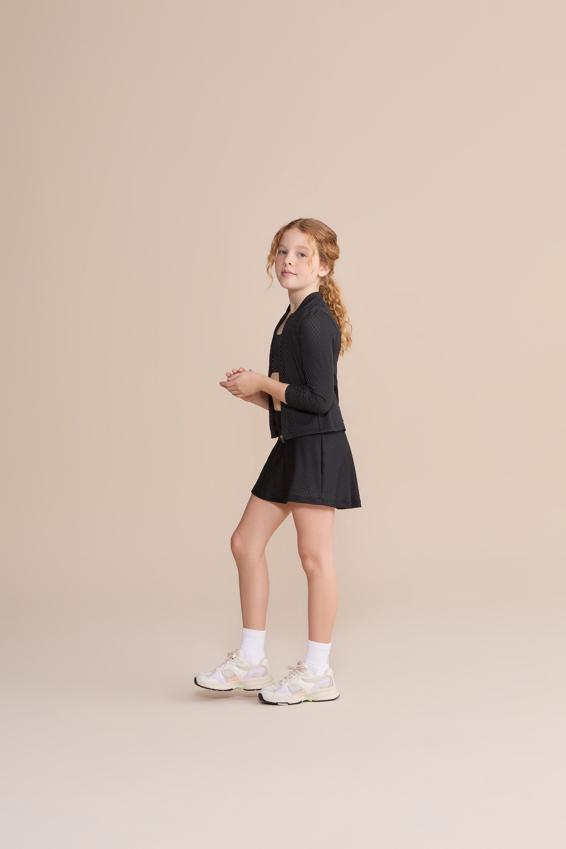 Kids' Textured Running Skirt - Soft & Stretchy Athletic Skirt for Girls - Perfect for Playdates, Sports & Outdoor Activities