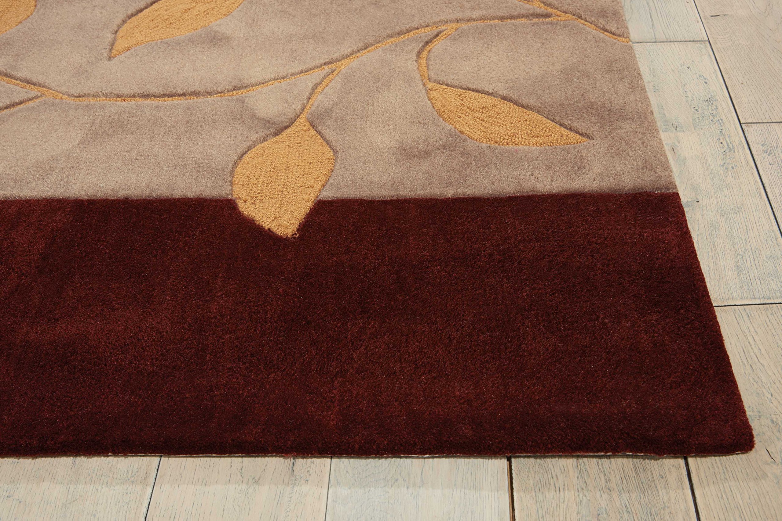 Nourison Contour Contemporary Mocha 5' x 7'6'' Area Rug - Easy Cleaning, Non-Shedding, Soft & Durable - Perfect for Bedroom, Living Room, Dining Room & Kitchen Decor (5x8)