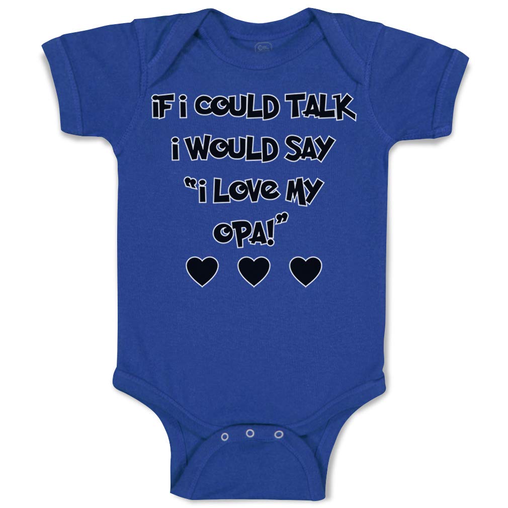 Cute Rascals Baby Bodysuit - 'I Love My Opa!' Cotton Onesie for Boys & Girls - Soft & Comfortable Infant Outfit for Family Gatherings & Photo Shoots