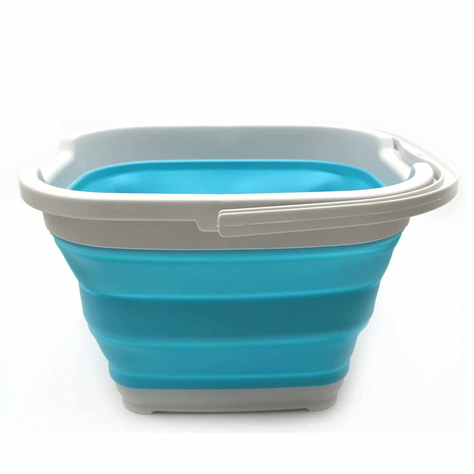 Foldable Water Bucket 10L (2.6 Gallons) - Portable Multifunctional Outdoor Bucket for Camping, Fishing, Gardening, Hiking & Picnics | BPA Free Collapsible Wash Basin | Bright Blue | Perfect for Outdoor Activities, Pet Bathing & Watering Plants