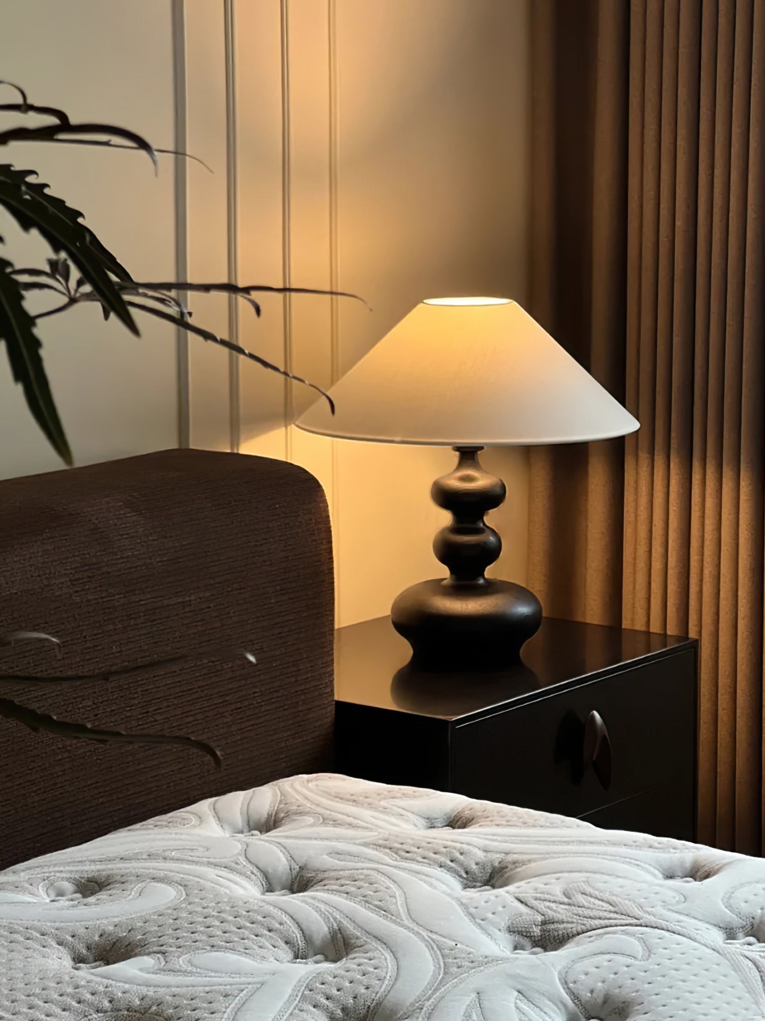 Handmade Creative Gourd Table Lamp - Natural Home Decor Lighting for Bedroom, Living Room & Office - Perfect Boho Night Light for Relaxing Ambience