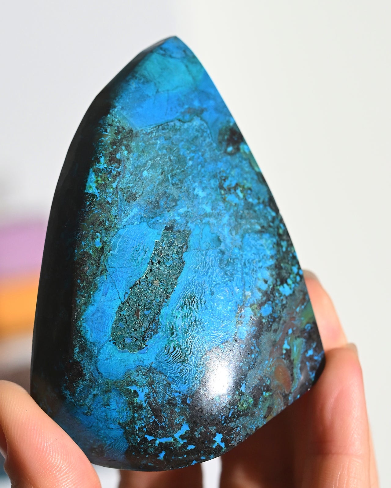 Natural Peruvian Chrysocolla Freeform Stone - Healing Crystal for Jewelry Making, Meditation & Home Decor | Handcrafted Spiritual Gemstone