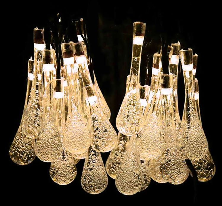 Solar Fairy Tears Solar Lights - Waterproof Outdoor Garden Decor for Patio, Yard, Pathway - Romantic Ambiance for Weddings, Parties & Evening Gatherings