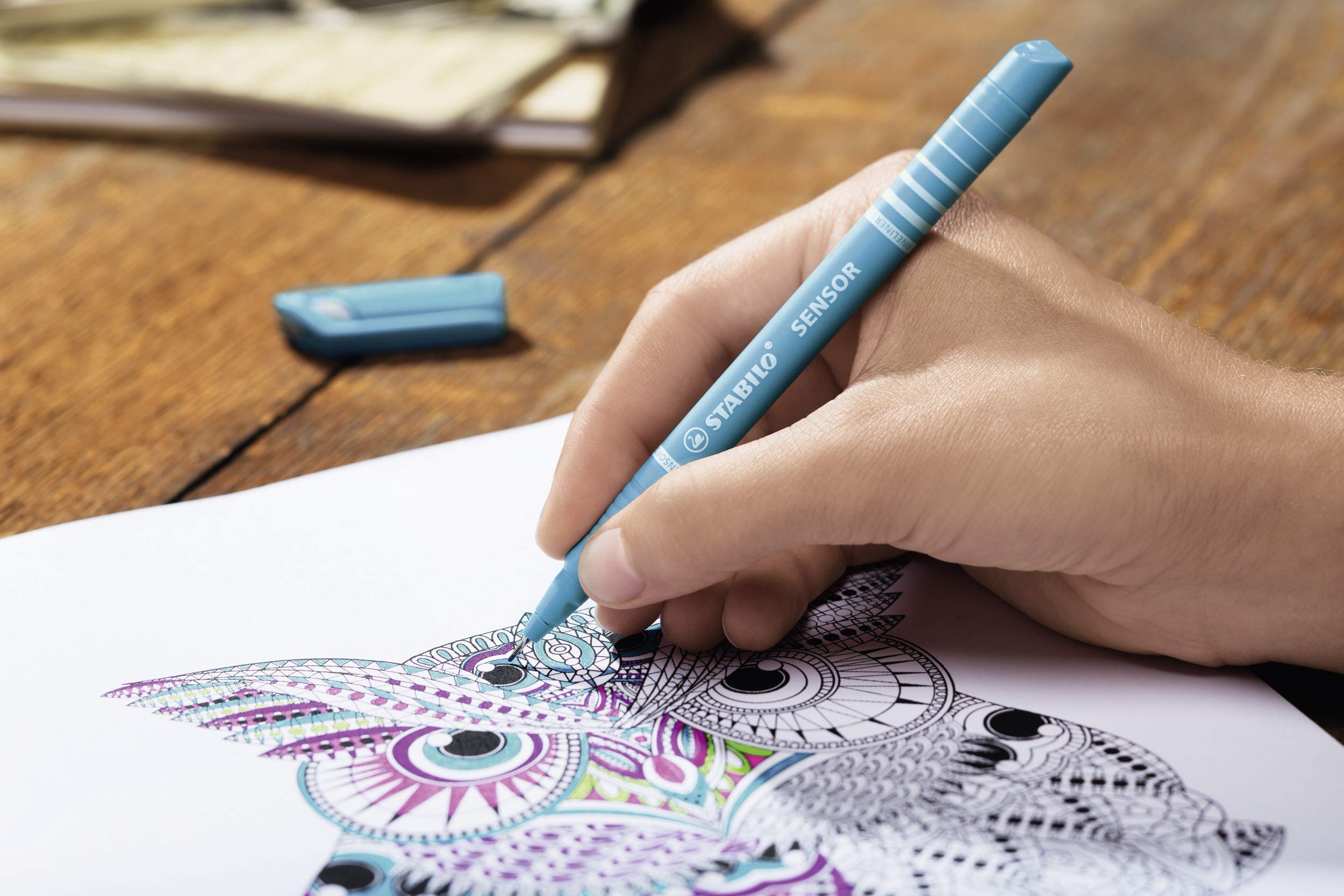 STABILO Sensor Fineliner Pen - Fine Point Red Ink (189/40) - Perfect for Journaling, Note Taking & Art Projects