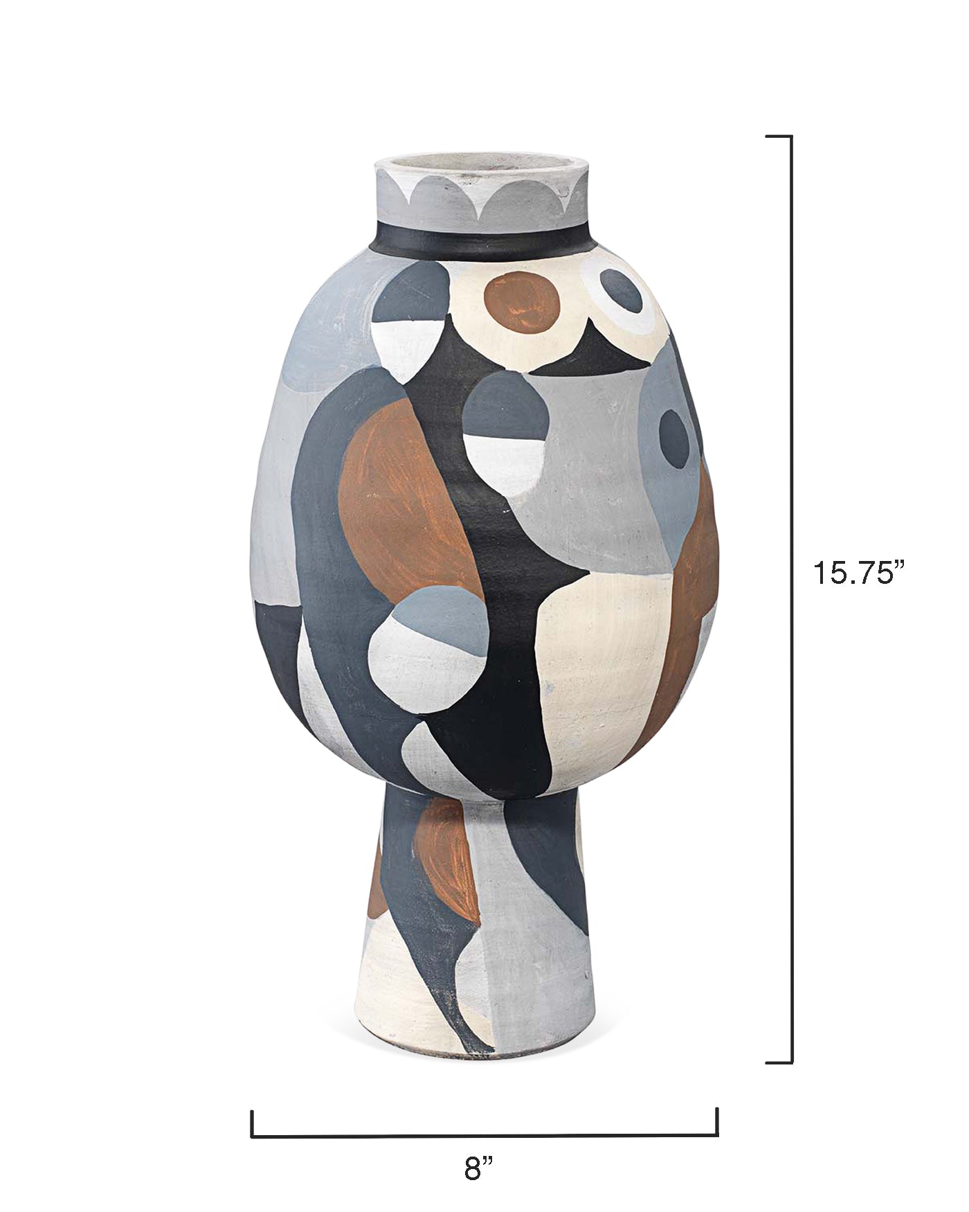 Pablo Vase Medium - Modern Ceramic Home Decor for Living Room, Bedroom & Office - Perfect for Flowers and Centerpieces