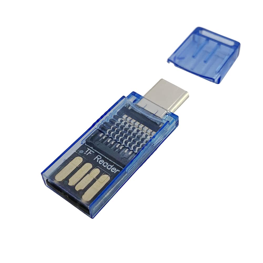 Seminer USB C & USB A Dual-Port SD Card Reader - OTG Adapter for Micro SD, SDXC, SDHC, TF Cards - Compatible with PC, Galaxy Smartphones, Dash Cams & More (Blue) - Perfect for Data Transfer, Photography & Car Recording
