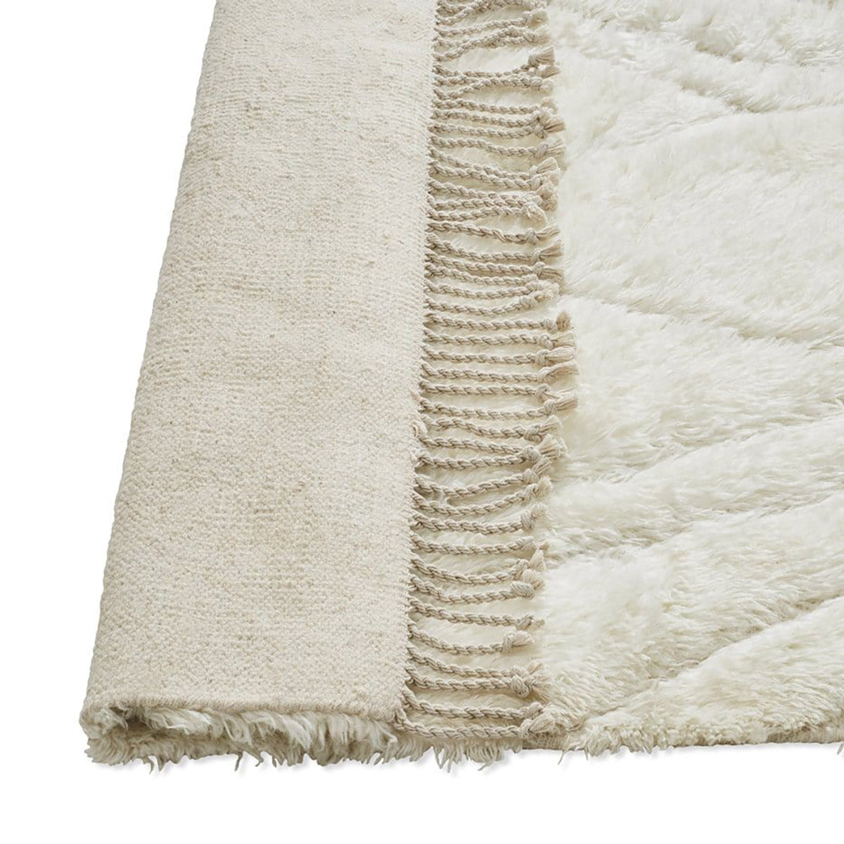 Authentic Ashanti Tribal Pattern Berber Wool Shag Rug - Handmade Moroccan Style Area Rug for Living Room, Bedroom & Boho Decor