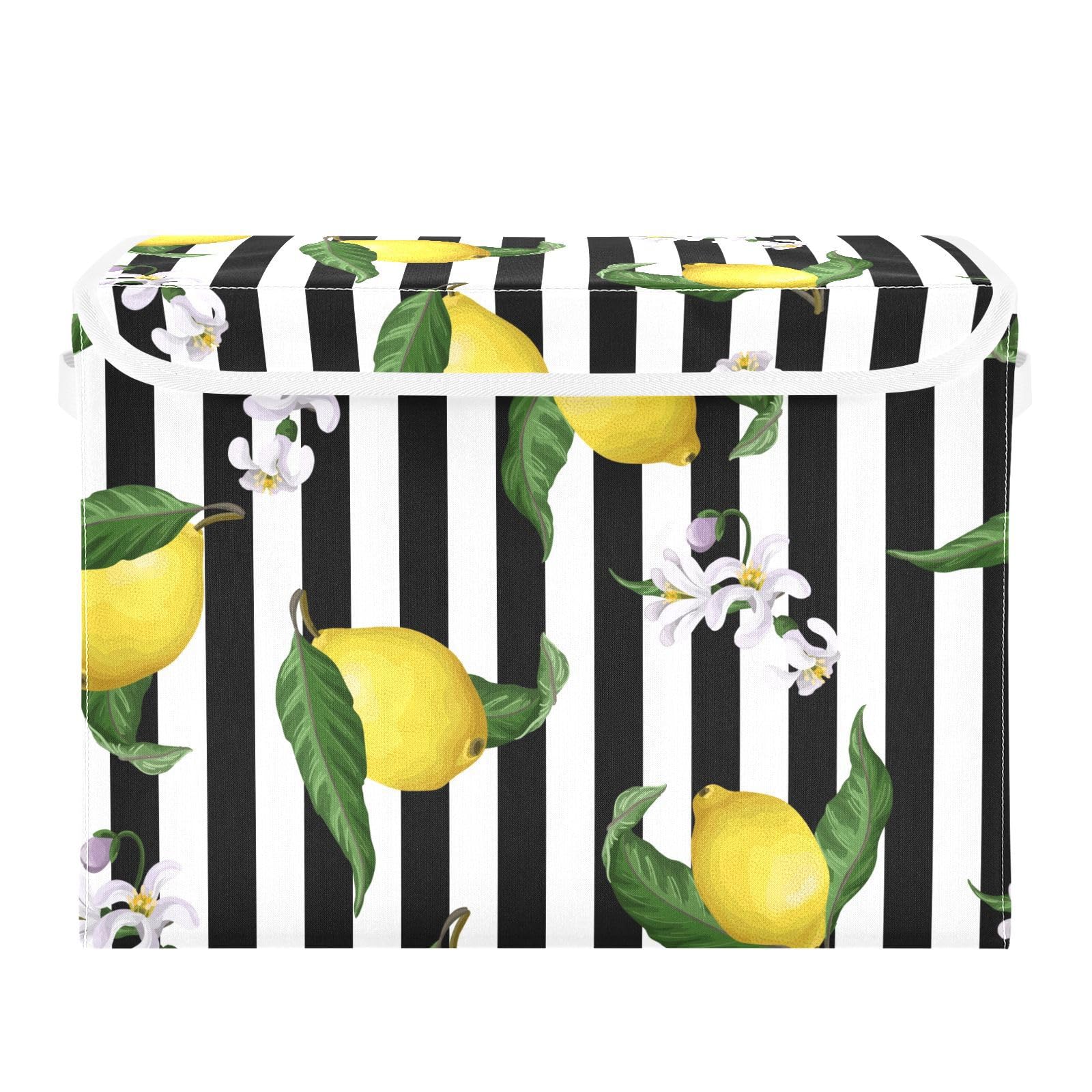 DOMIKING Collapsible Storage Baskets with Lids - Decorative Lidded Storage Boxes for Toys, Clothes, Books & Home Organization | Foldable Storage Bins with Handles for Shelves, Closet & Nursery (Set of 3) - Perfect for Kids' Room, Living Room & Bedroom Storage Solutions