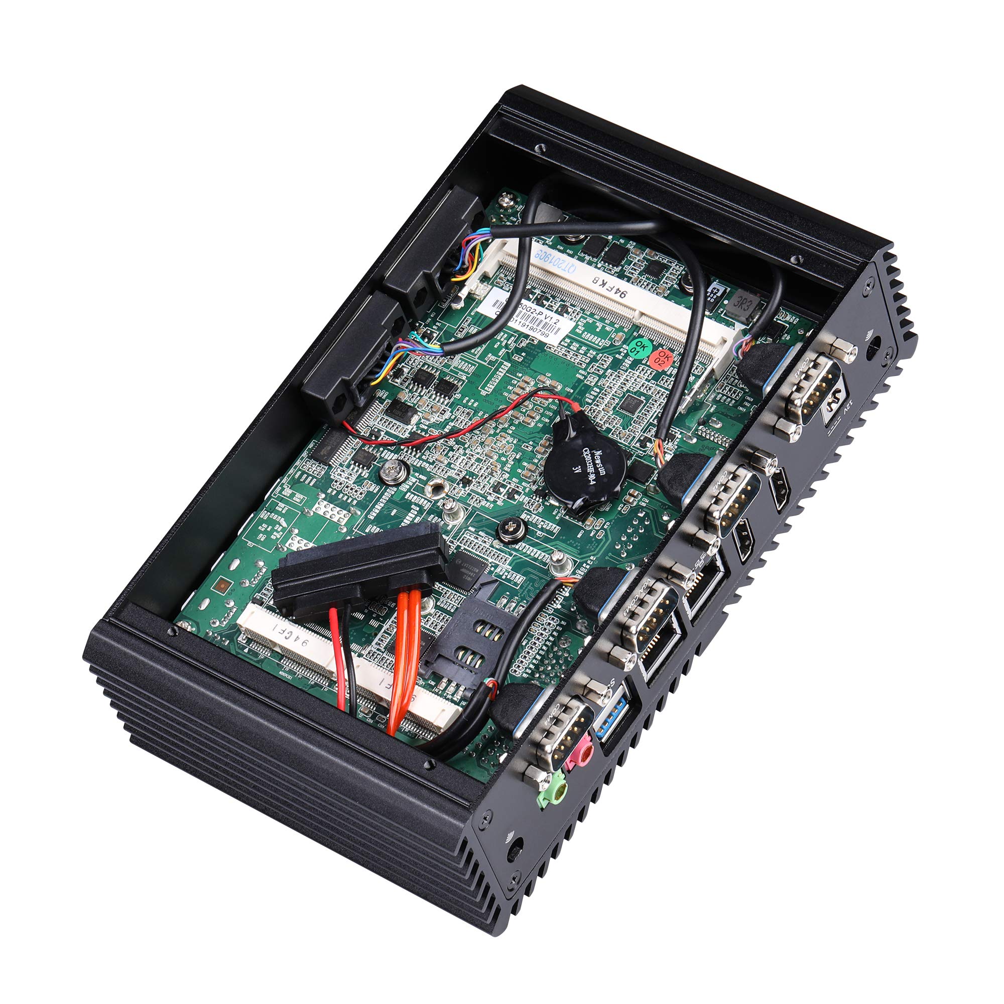 Kettop Barebones Tiny PC Mi5005C5 - Intel Core i3-5005U Dual Core Fanless Mini PC with WiFi, 4x RS232 & RS485 Ports - Perfect for Banking, Office & Industrial Computing