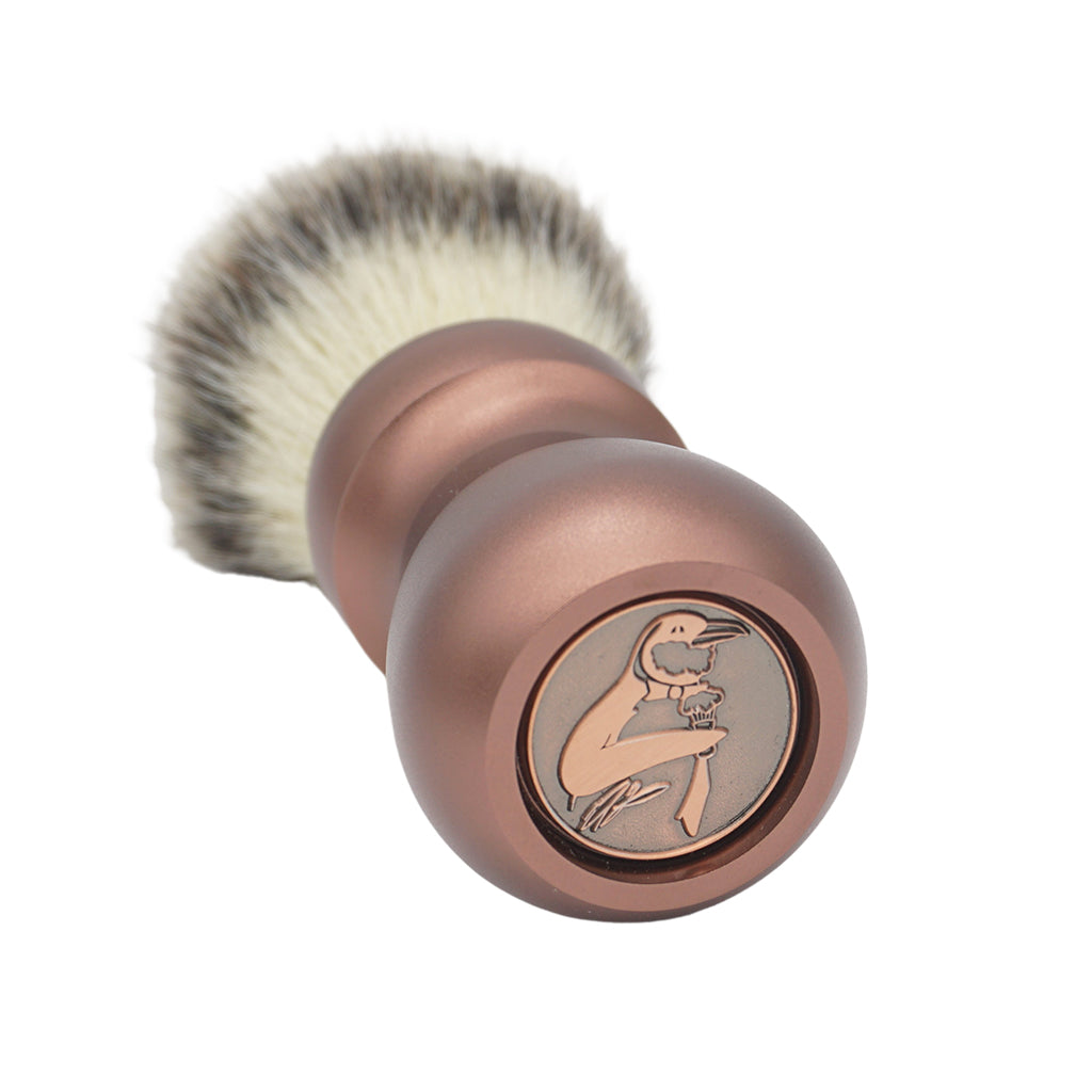 25mm Mühle STF XLarge Synthetic Shaving Brush with AP Shave Co. Alumihandle - Bronze Matte Finish for Layered Comfort - Perfect for Wet Shaving & Grooming Routine