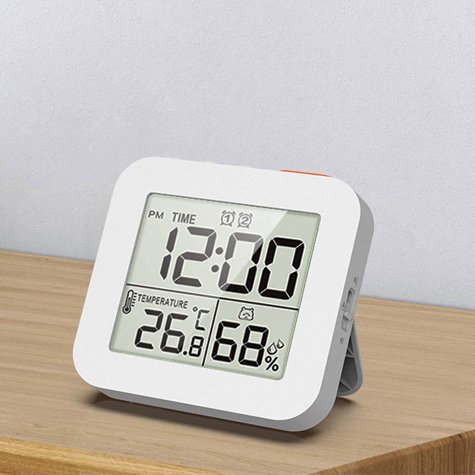 Waterproof Digital Timer Shower Clock with Alarm - Large Display Bathroom & Kitchen Wall Clock for Home, Gym, Office - White (Perfect for Shower, Cooking, Workout & Time Management)