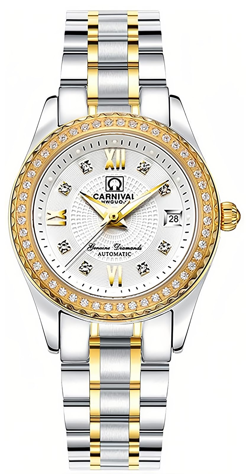 Gosasa Women's Automatic Analog Watch - Stainless Steel Band, Waterproof Luxury Dress Watch for Women | Perfect for Office, Party & Everyday Wear