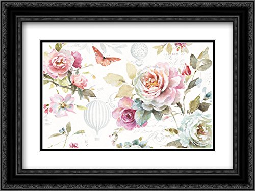 Beautiful Romance I - 18x15 Black Ornate Framed & Double Matted Museum Art Print by Lisa Audit - Perfect for Living Room, Bedroom & Office Wall Decor