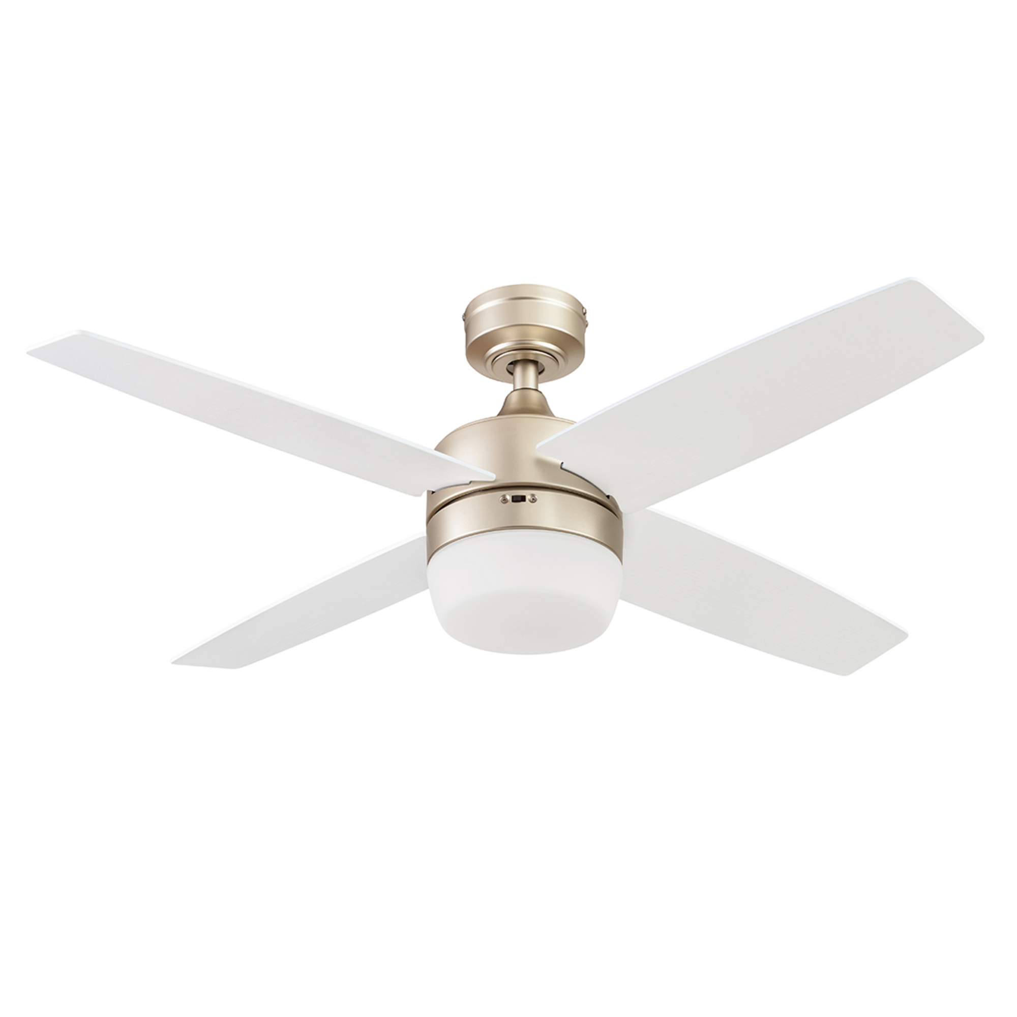 44 Inch Atlas Soft Gold Ceiling Fan with Remote Control - Modern Lighting for Bedroom, Living Room & Office