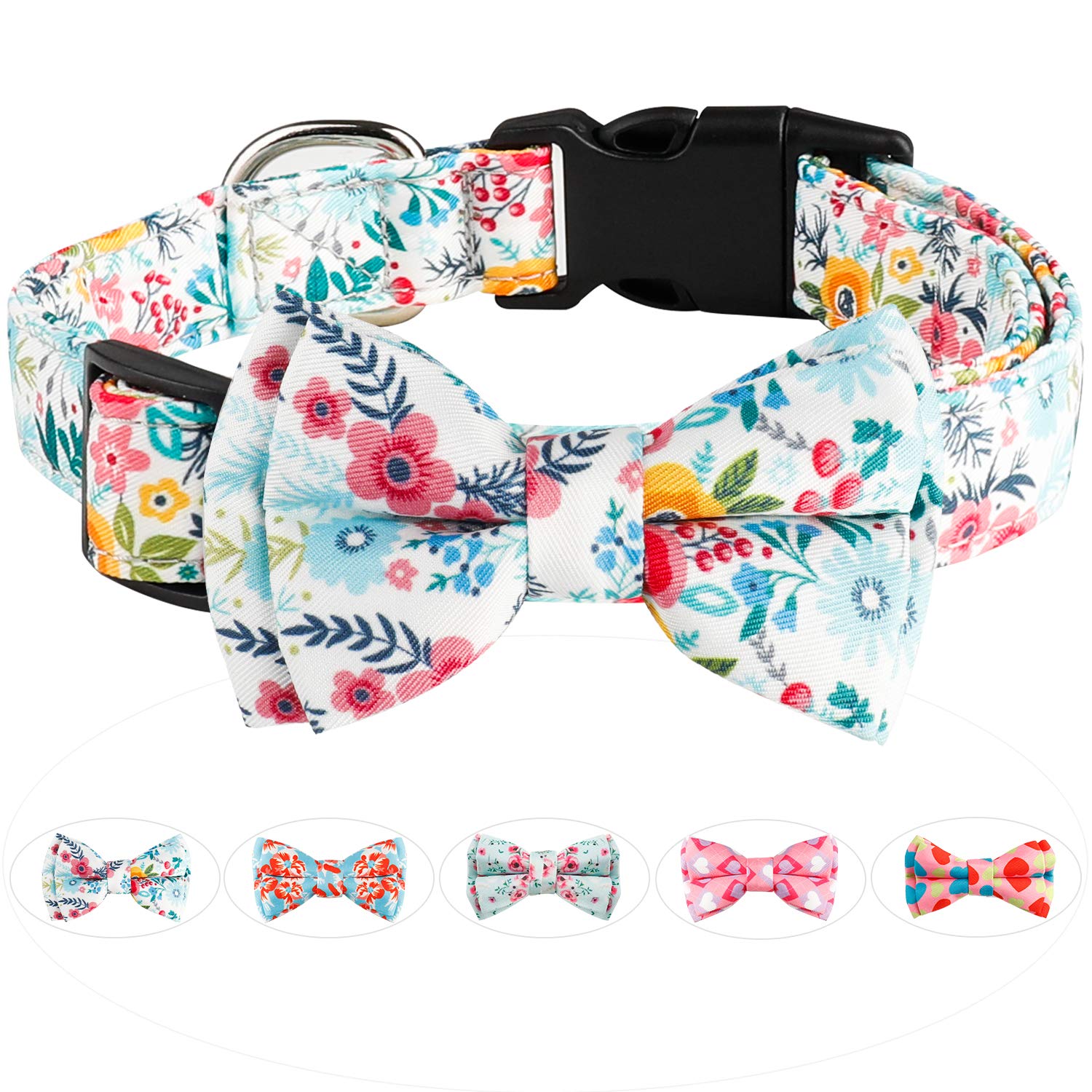 HAOPINSH Adjustable Dog Bow Tie Collar - Soft & Durable Pet Bowtie for Small Medium Large Dogs - Valentine's Day & Holiday Accessories for Boy & Girl Puppies - Perfect for Parties, Weddings & Photo Shoots