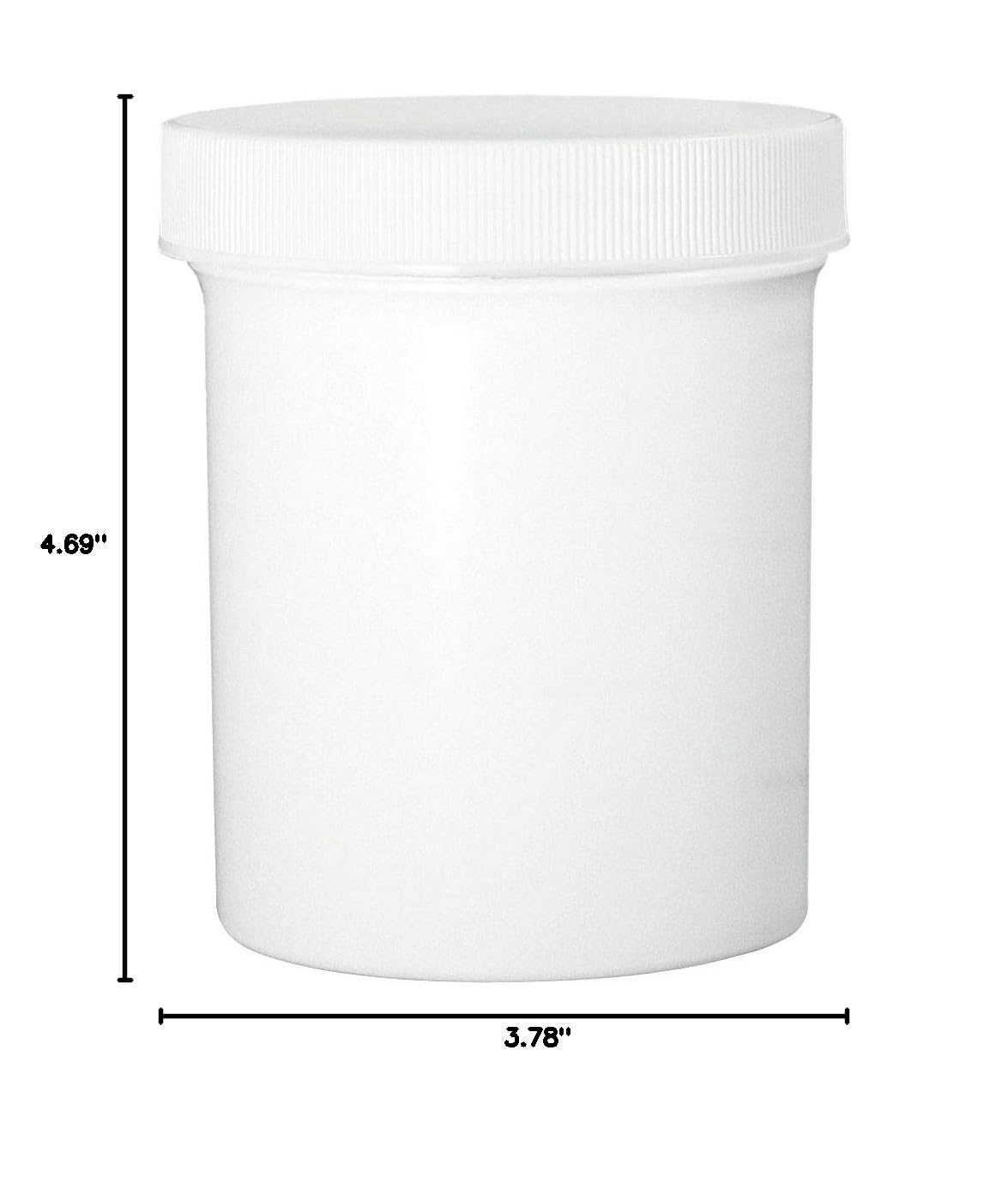 32 oz White Polypropylene Jar with 120-400 White Polypropylene Unlined Cap - Pack of 60 - Durable Food Storage Containers for Spices, Nuts, Candy & Bulk Ingredients - Ideal for Home, Restaurant & Commercial Use