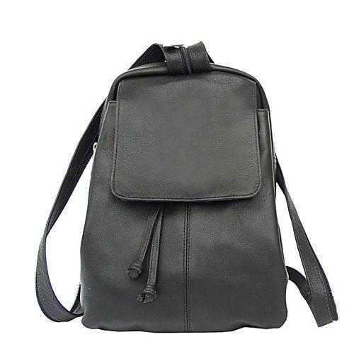 Premium Piel Leather Small Drawstring Backpack for Women & Men - Lightweight Travel Bag, Gym Sack, Hiking Daypack - Perfect for Work, School & Outdoor Adventures