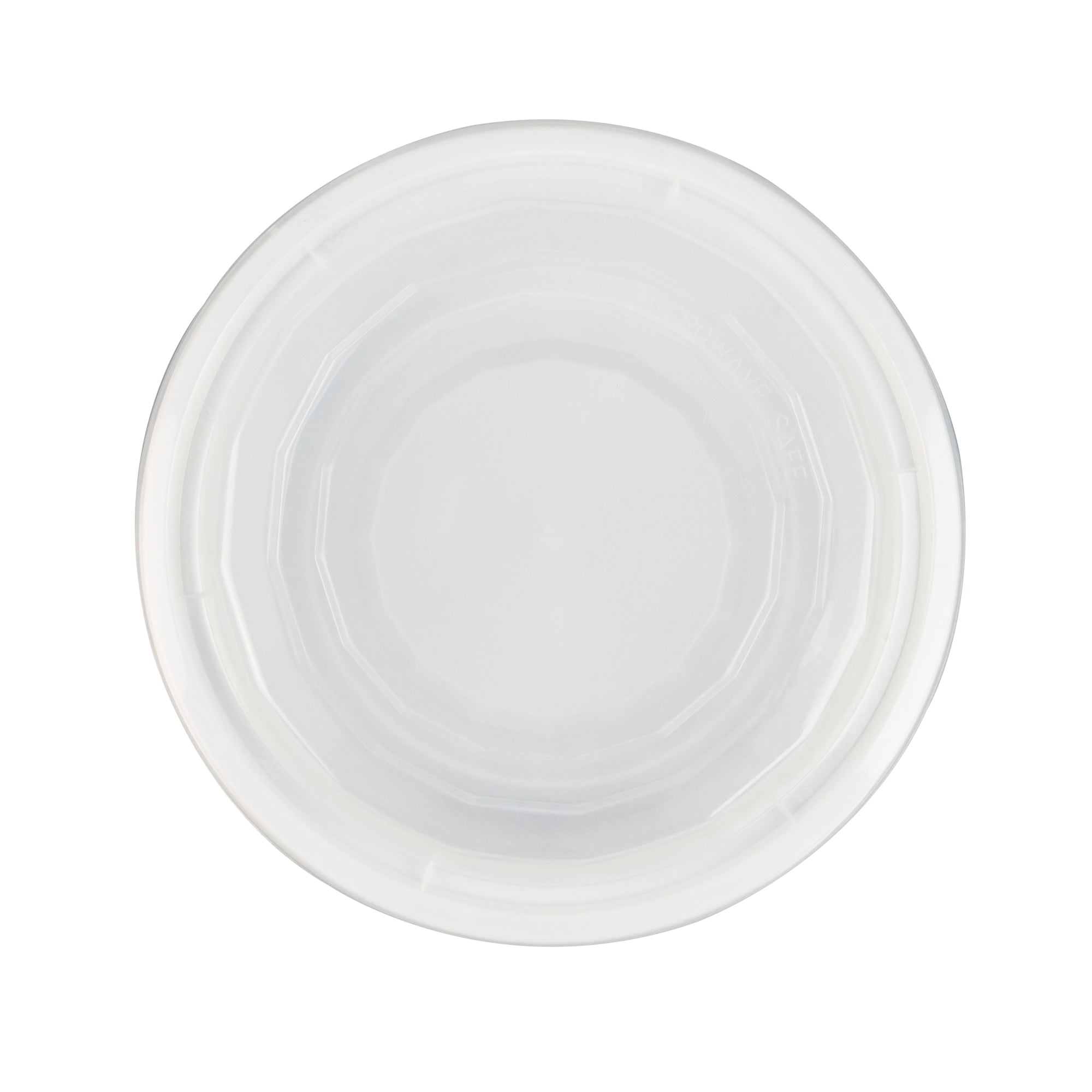 16 oz Round White Plastic To-Go Containers with Clear Lids - Microwave Safe (6.25