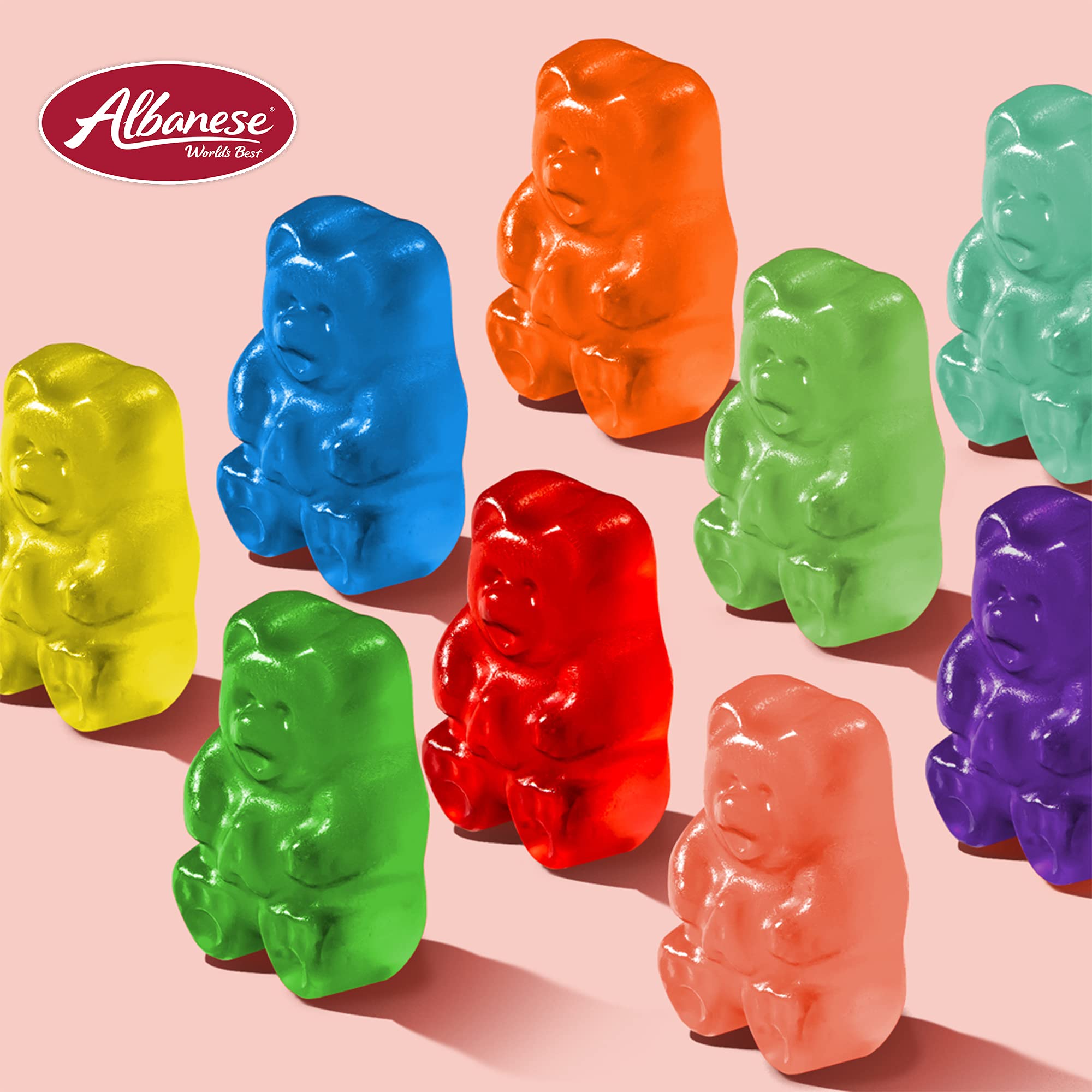 Albanese World's Best 12 Flavor Gummy Bears - 7.5oz Bag (Pack of 12) - Individually Wrapped Soft & Chewy Candy Snacks - Fruity Flavor Assortment - Perfect for Parties, Movie Nights & Office Treats
