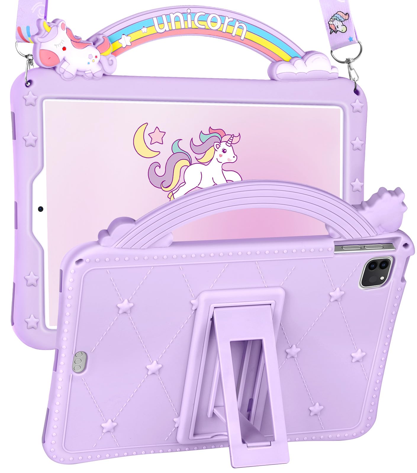 Cute Cartoon Purple iPad Air 5th/4th Gen 10.9