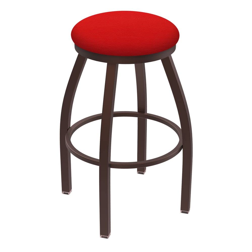 Holland Bar Stool Co. XL 802 Misha Swivel Bar Stool in Canter Red - Adjustable Height Modern Bar Chair for Kitchen Island, Breakfast Nook & Home Bar Decor