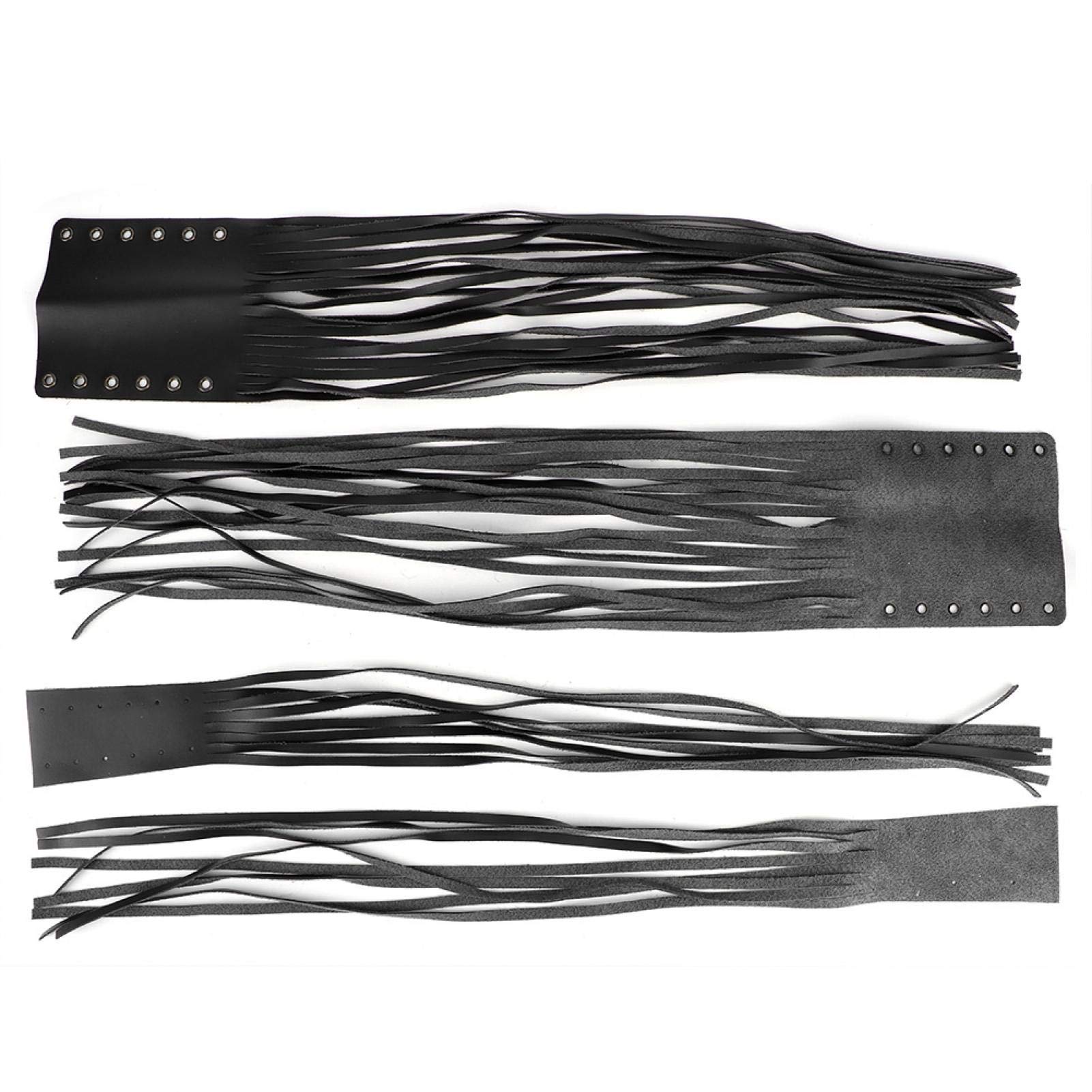 Universal Motorcycle Handlebar Tassel Grips - 7/8in & 1in Brake Cover for Cruiser Bikes