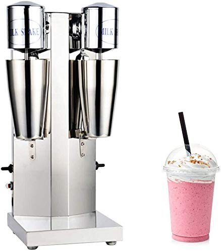 Commercial Dual Head Electric Milkshake Maker - 2x650ml Stainless Steel Drink Mixer with 2 Speed Settings (18000 RPM) - Perfect for Smoothies, Protein Shakes & Cocktails in Restaurants, Cafes & Bars