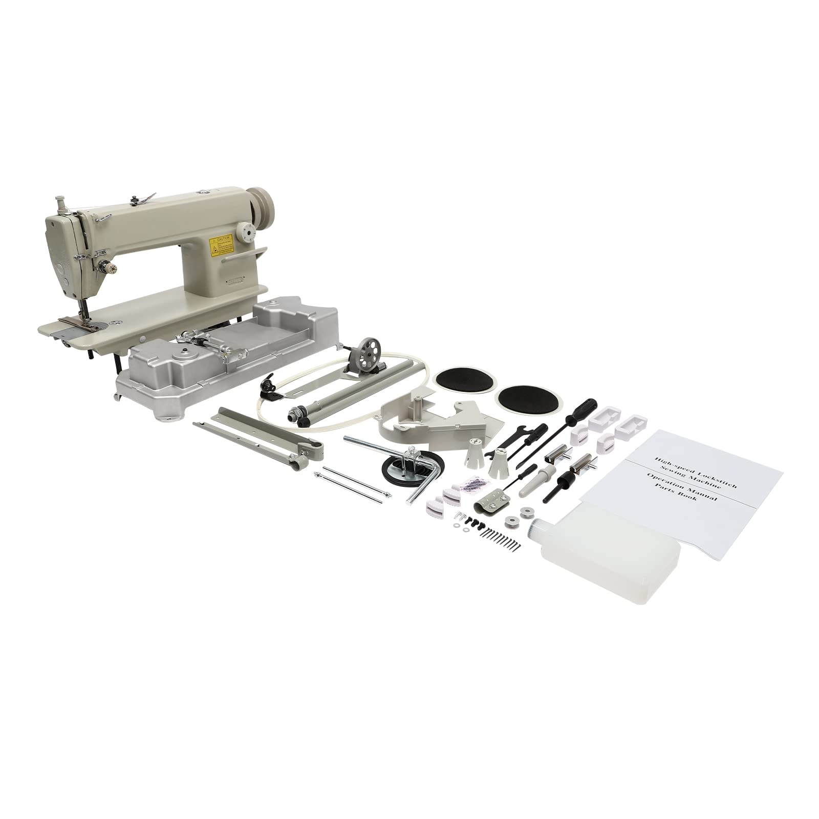 Industrial Heavy Duty Sewing Machine 6150 - High Speed Commercial Straight Stitch Flatbed Sewing Machine for Leather, Canvas, Rubber, Shoes, Boots, Bags & Doll Making - Perfect for Upholstery, Leathercraft & Shoe Repair Workshops