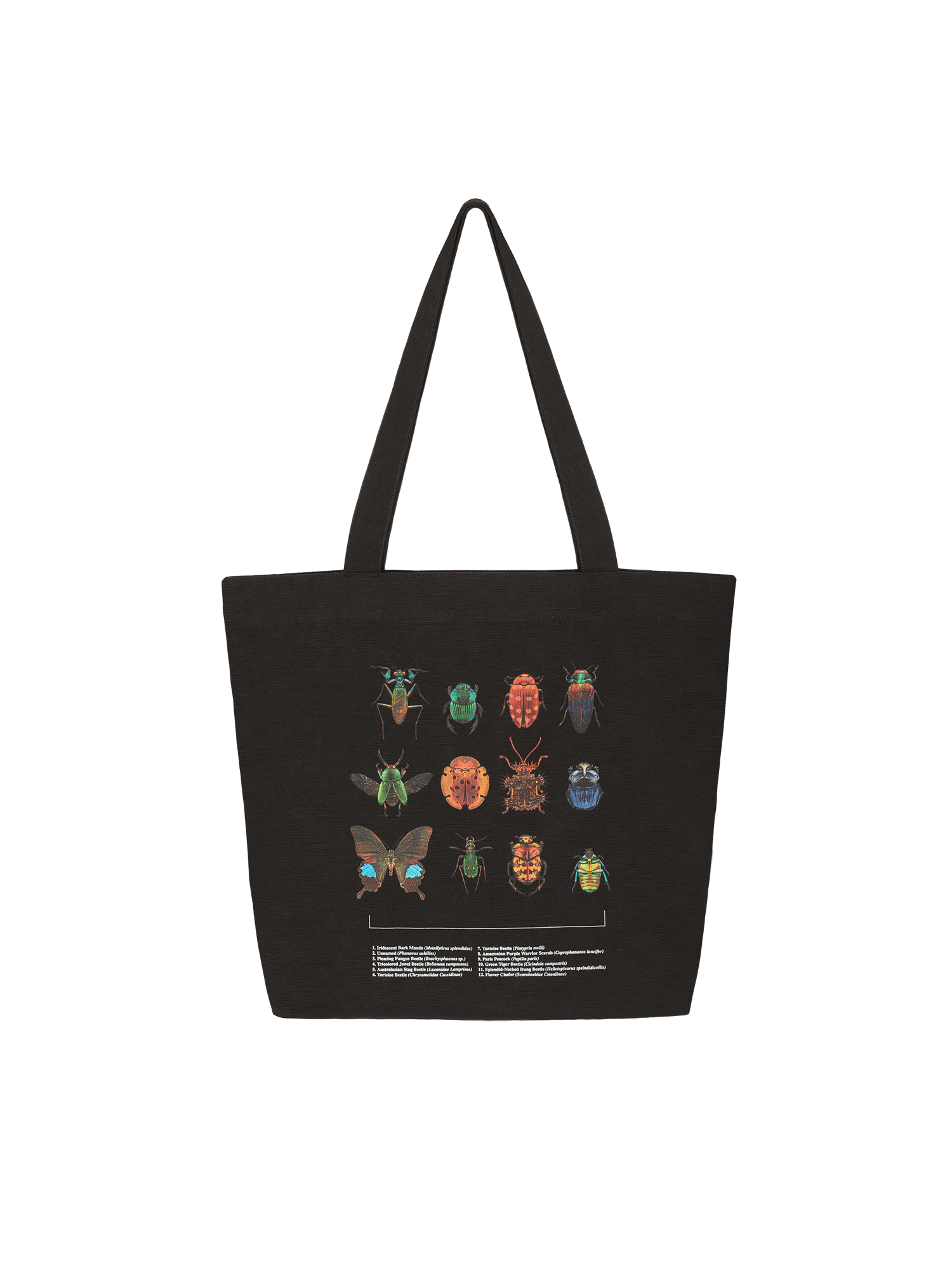 PANGAIA X Levon Biss Entomologist Tote Bag - Eco-Friendly Canvas Shoulder Bag for Women & Men, Black - Perfect for Grocery Shopping, Beach Trips & Daily Use