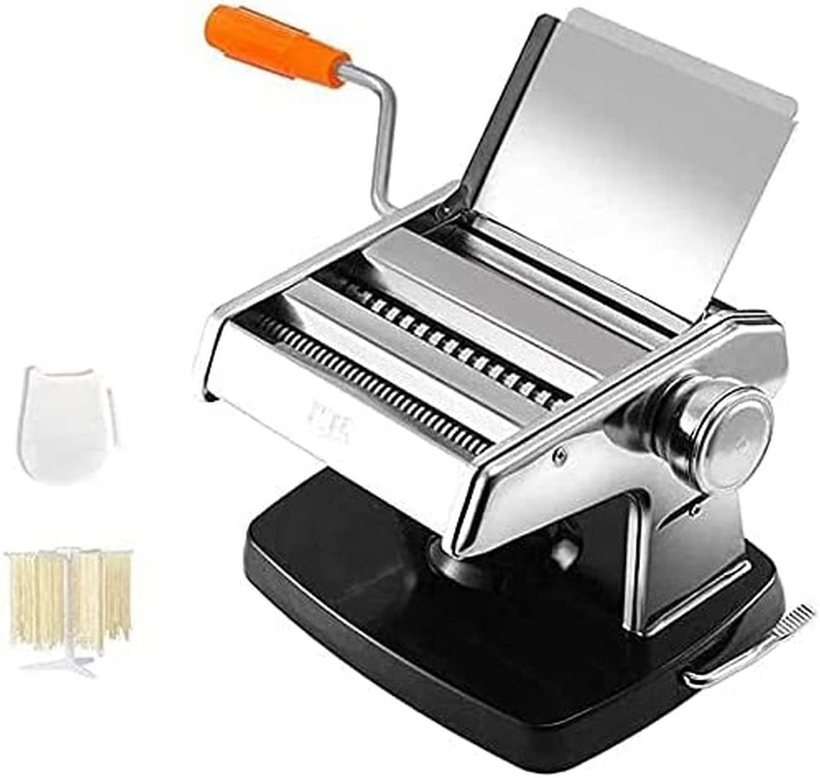 Premium Stainless Steel Pasta Maker Machine - Hand Cranked Noodle Press for Homemade Spaghetti, Fettuccine & More | Multi-Function Kitchen Tool for Italian Cuisine & Family Cooking