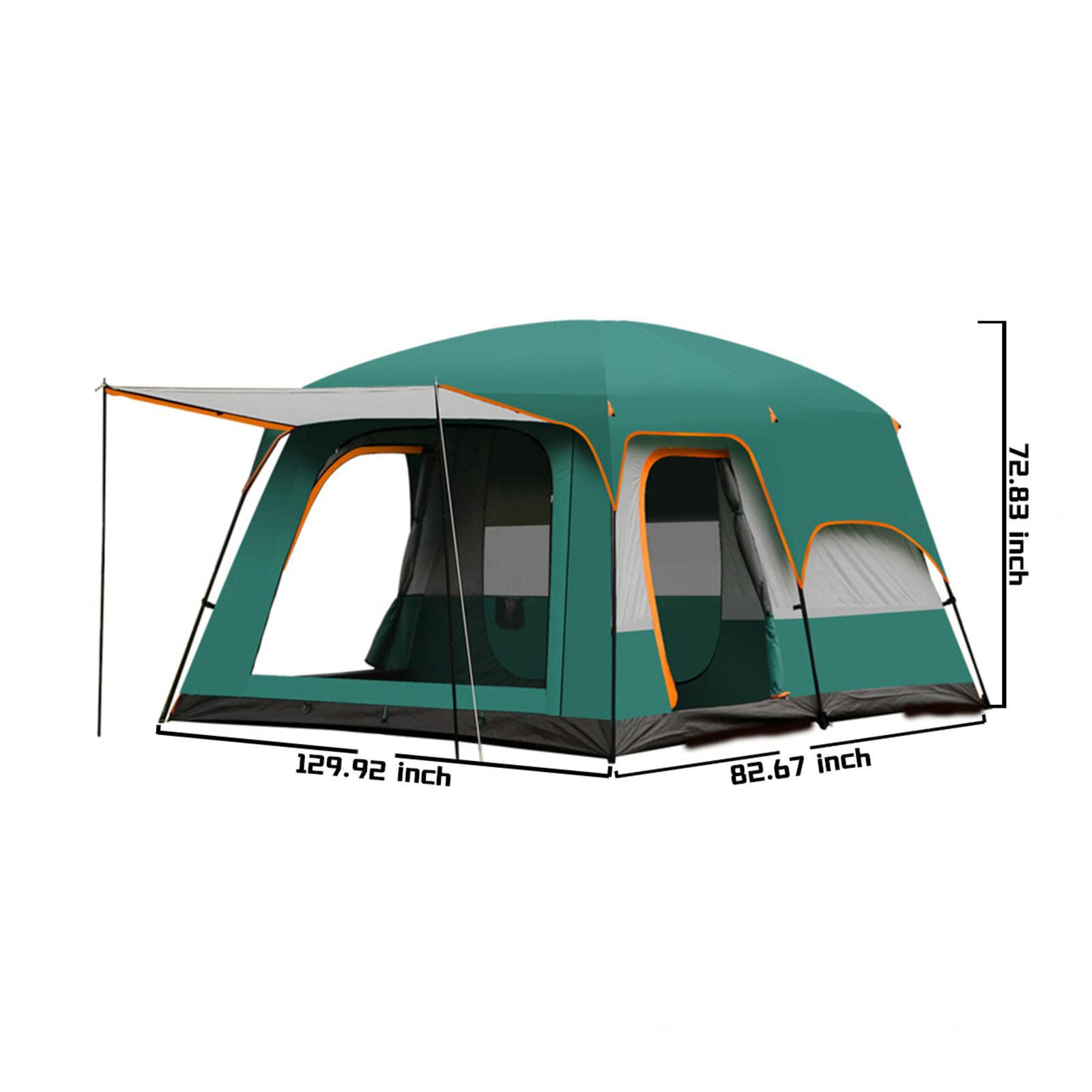 5-8 Person Waterproof & Insect Proof Pop Up Camping Tent - Lightweight & Portable Backpacking Tent for Hiking, Beach, Outdoor Adventures