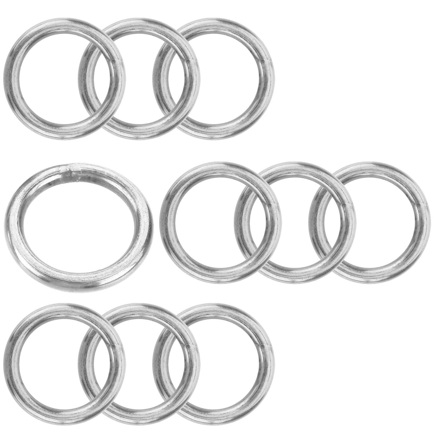 10Pcs 201 Stainless Steel O Ring 4x30mm (TxOD) - Durable Round Jump Rings for Hardware, Bags, DIY Jewelry Making & Craft Projects - Perfect for Keychains, Handmade Accessories & Home Decor