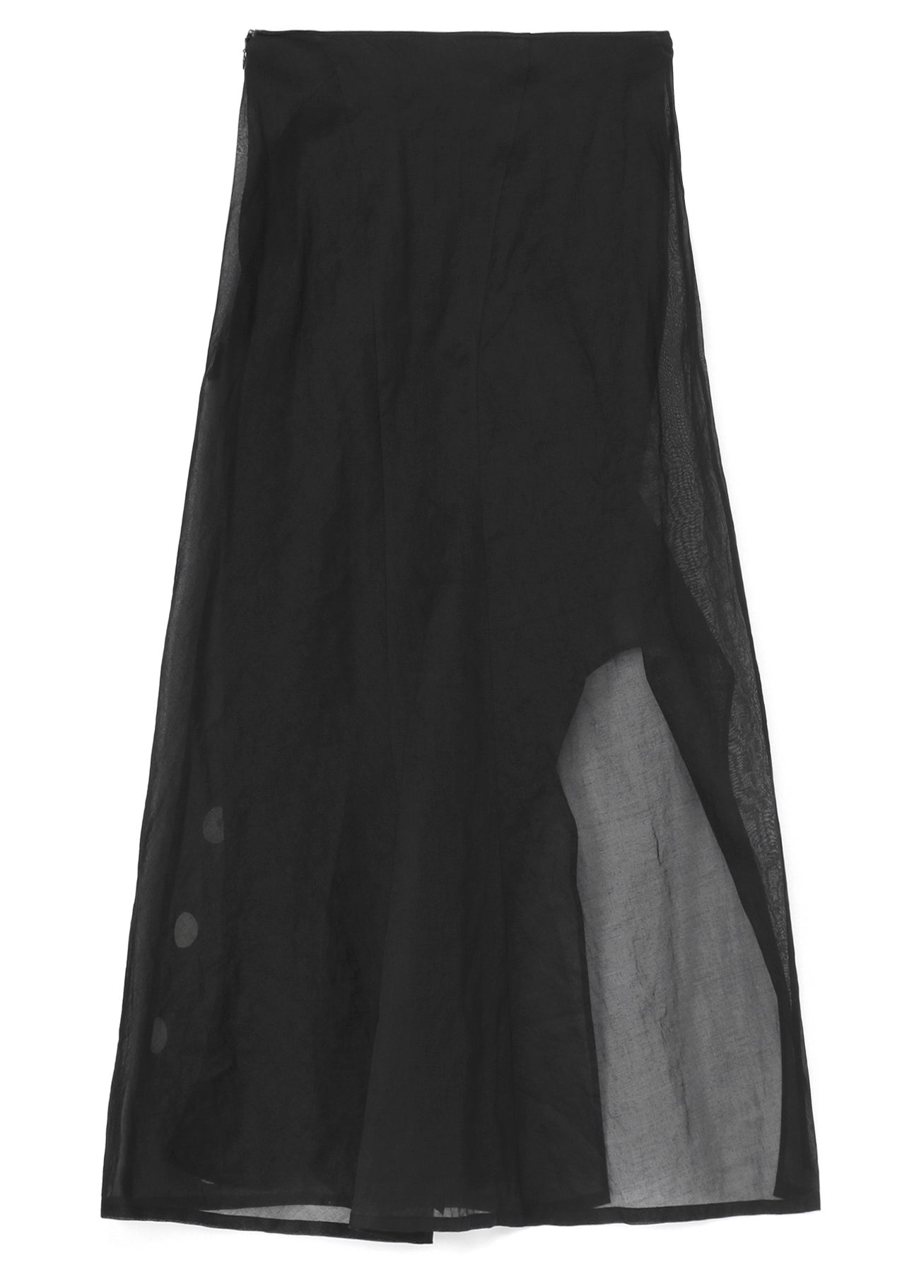 DOT GREY DISCHARGE PRINT ROUND HEM SKIRT - Women's Fashion Skirt for Casual Wear, Office Outfits & Summer Style