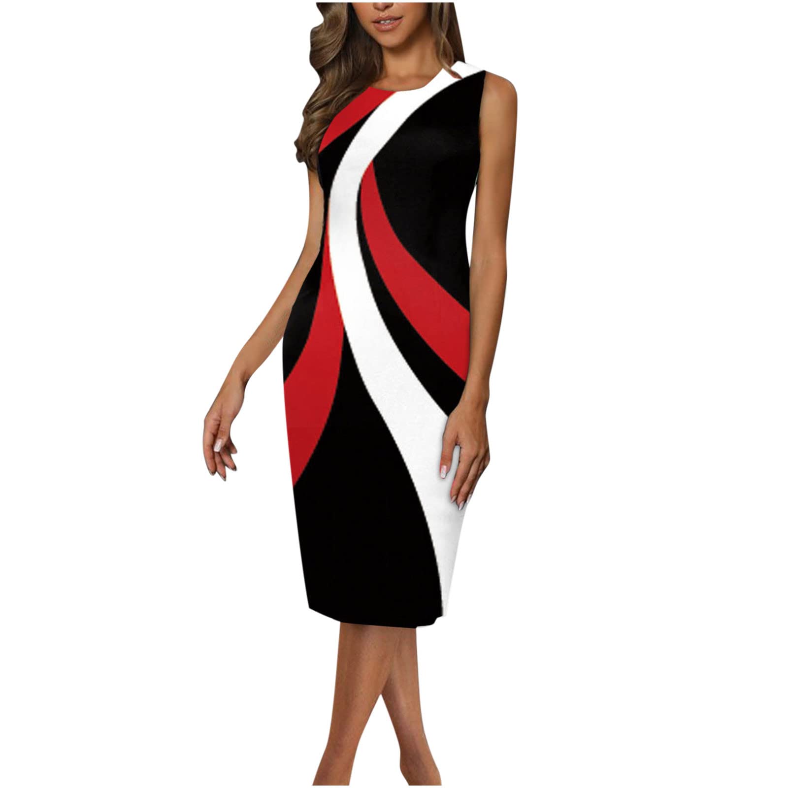 Women's Summer Dresses 2023 - Casual Floral Print Sleeveless Slim Fit Maxi Dress with V-Neck for Beach, Party & Evening Wear | Breathable Comfort for Hot Weather