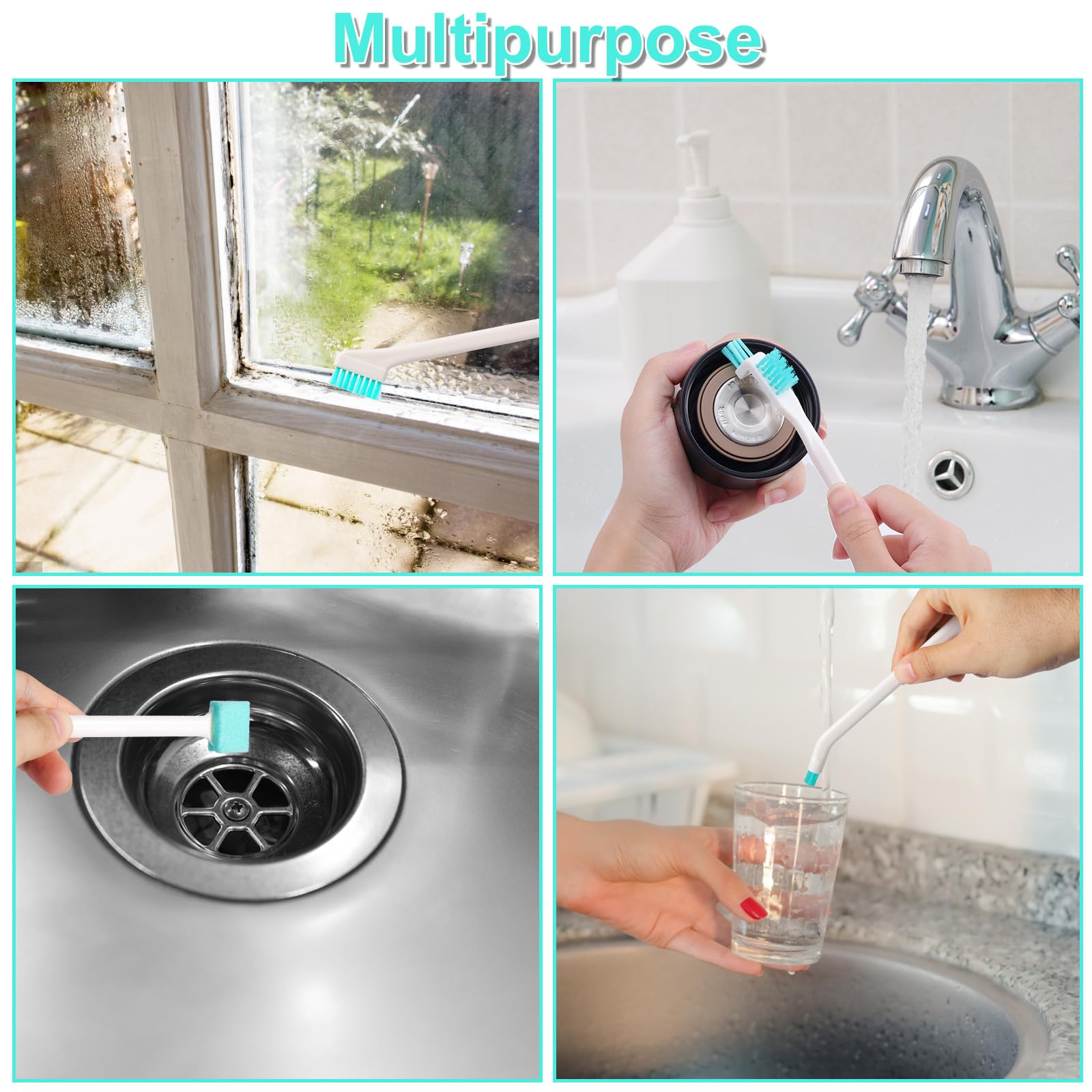 **10-Pack Ice Maker Cleaning Brushes with 2 Double-Ended Crochet Hooks - Deep Clean for Ice Machines, Gaps, Corners & Small Spaces - Perfect for Home, Kitchen & Commercial Use**