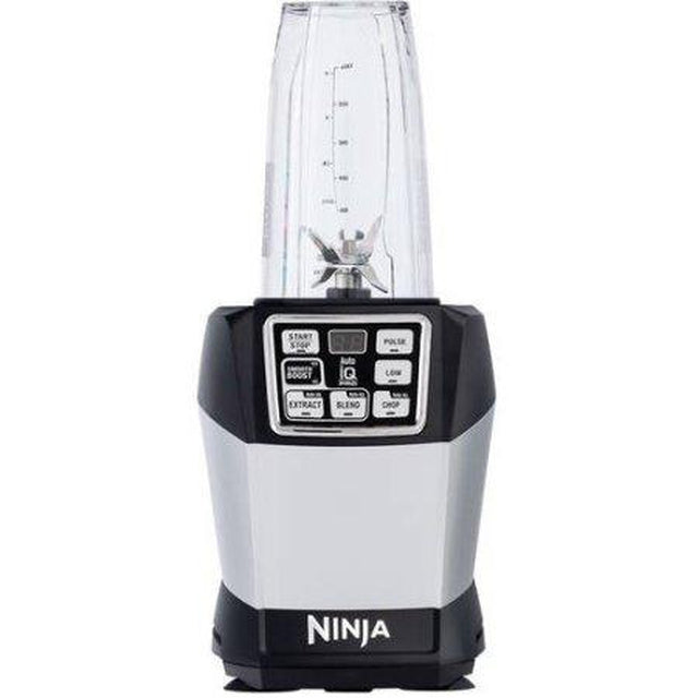 Nutri Ninja Auto iQ Compact Blender System with 2 Nutri Ninja Cups (BL490) - Perfect for Smoothies, Protein Shakes & Meal Prep at Home or Office